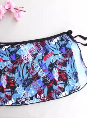 F528外贸原单高品质时尚印花女童款比基尼外罩裙沙滩外搭裙特价