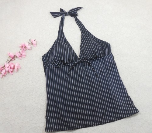 温泉性感修身背心条纹分体比基尼