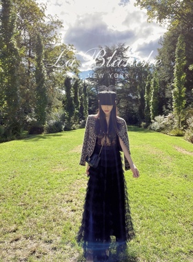 La Blanche【D*or黑天鹅】蕾丝网纱层层蛋糕裙高腰黑色垂感半身裙