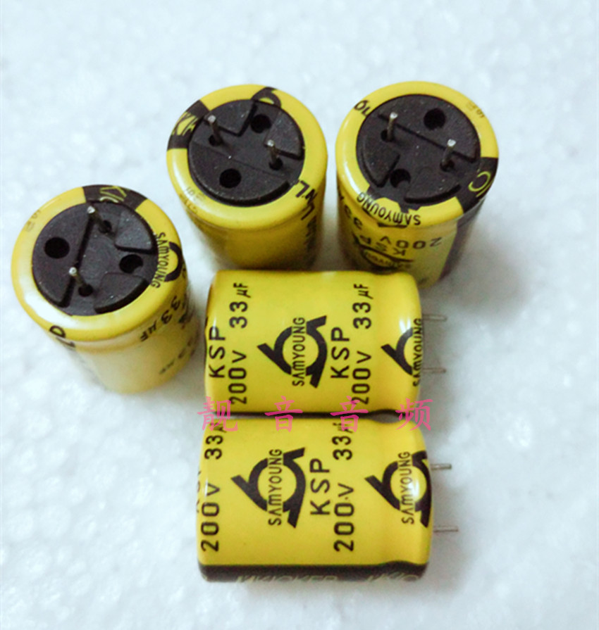 200V33UF 韩国三莹 无极BP 音频分频器 电解电容 33UF200V 18X25