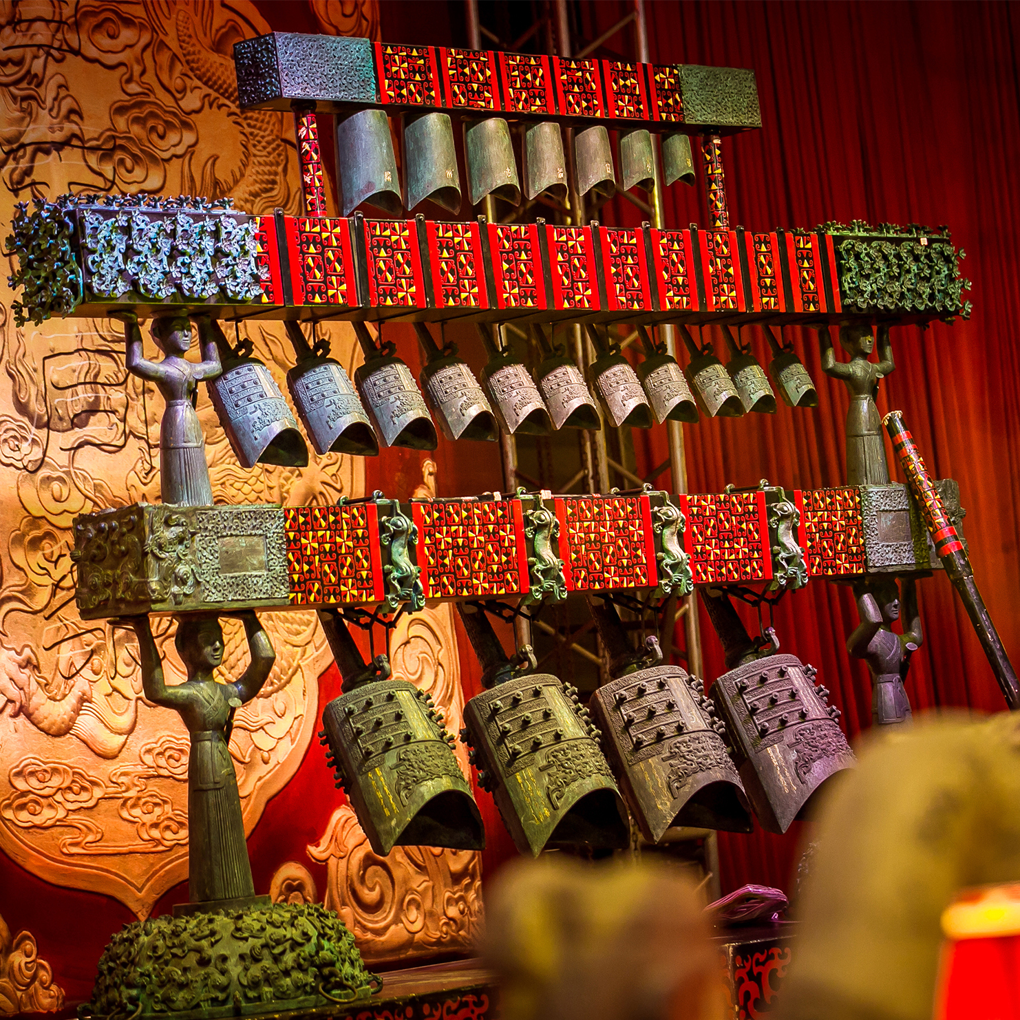 曾侯乙编钟编磬出租古乐团演奏演出汉式婚礼道具汉礼表演影视道具