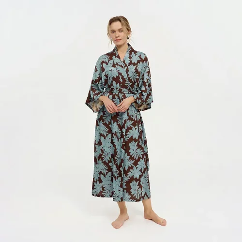 2026Women Satin Long Robe 外贸长款睡袍女秋大码晨袍浴袍