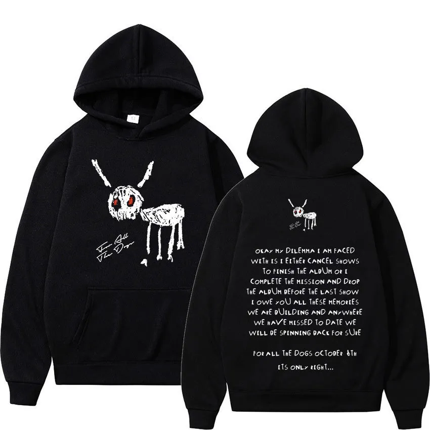 Rapper Drake for All The Dogs Letter Hoodie Men's Hip Hop Vi