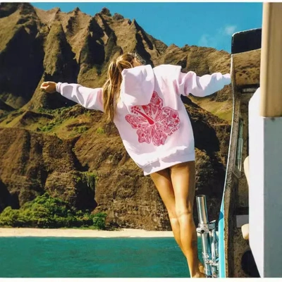 2025新版欧码女士卫衣125832 Chasing Sunsets卫衣连帽衫印花外套