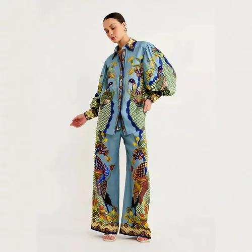 Boho Birds Loungewear 异域花鸟Pajamas 居家可外穿度假套装