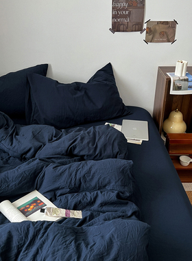 高级肌理感丨四件套全棉纯棉2025新款床单被套日式复古侘寂风床品