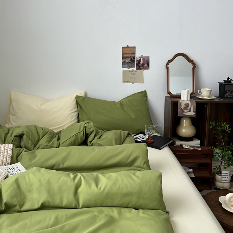 ins四件套纯棉床上用品被套全棉被罩床单学生单人宿舍三件套床笠4,床上用品,床品套件/四件套/多件套,淘宝优惠券,粉丝福利购,淘宝优惠卷