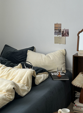 牛奶绒单件被套双人A类珊瑚绒冬季双面绒法兰绒单人加厚保暖被罩4