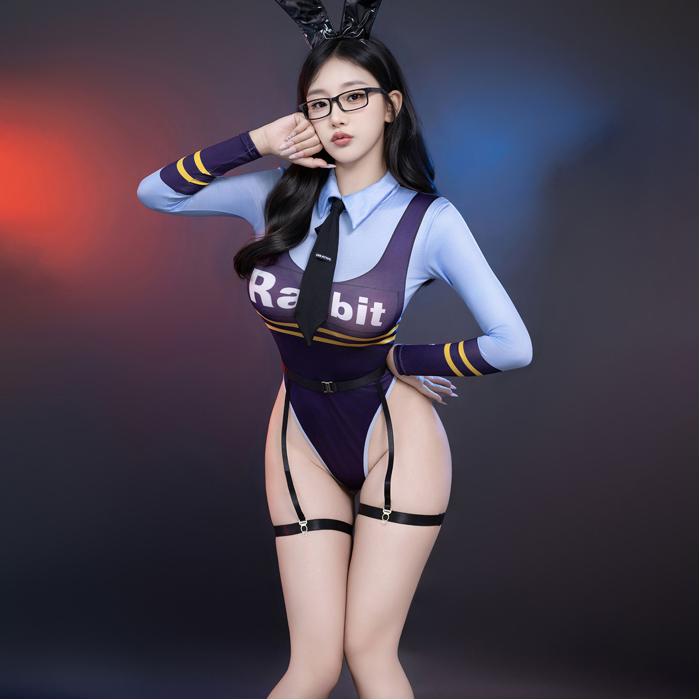 禁欲系兔子警官cos服连体角色扮演情趣性感内衣套装朱迪衣服成人