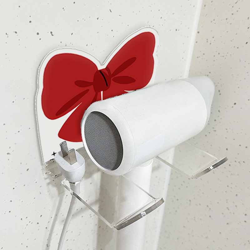 壁挂免打孔吹风机置物架收纳神器