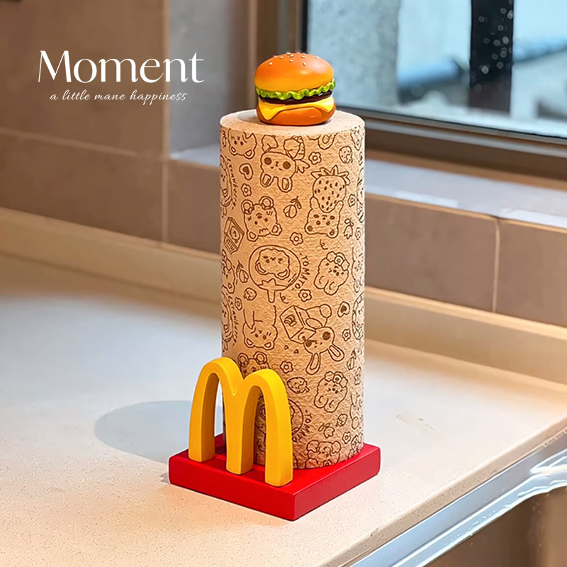 创意麦当当厨房纸巾架立式客厅桌面装饰摆件卡通厨房卷纸架免打孔,收纳整理,纸巾架,淘宝优惠券,粉丝福利购,淘宝优惠卷
