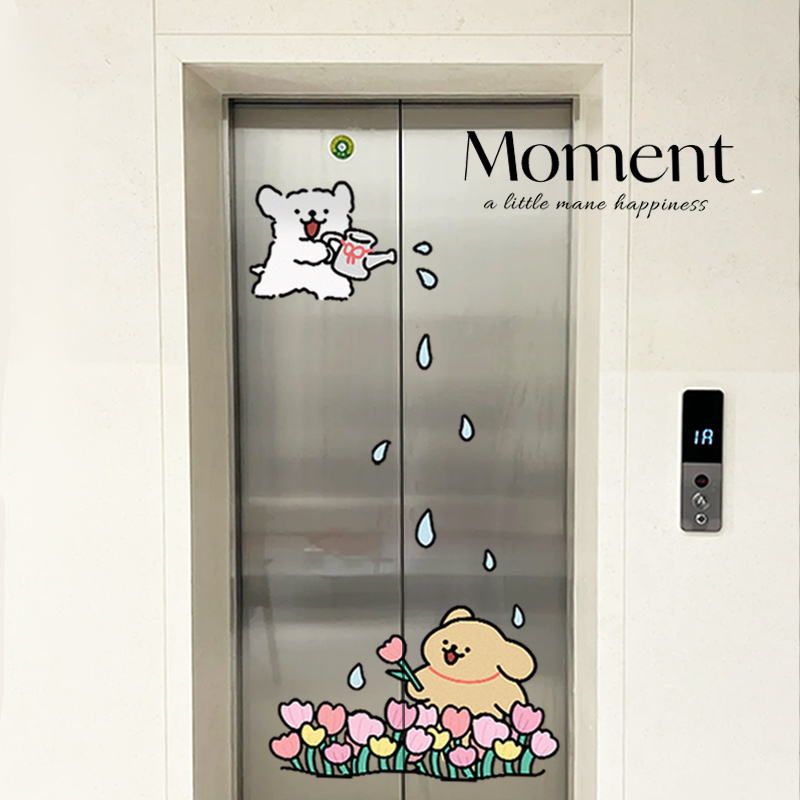 一梯一户门口电梯门贴纸高级感