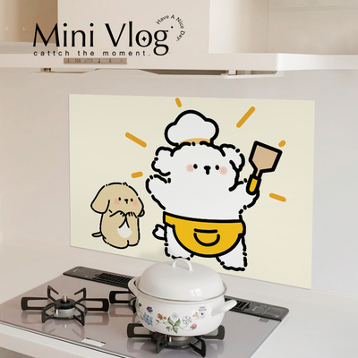 大厨小狗厨房灶台防油贴纸耐高温