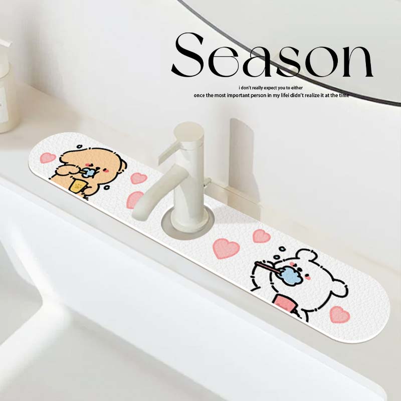 水龙头沥水垫浴室洗手台吸水垫子