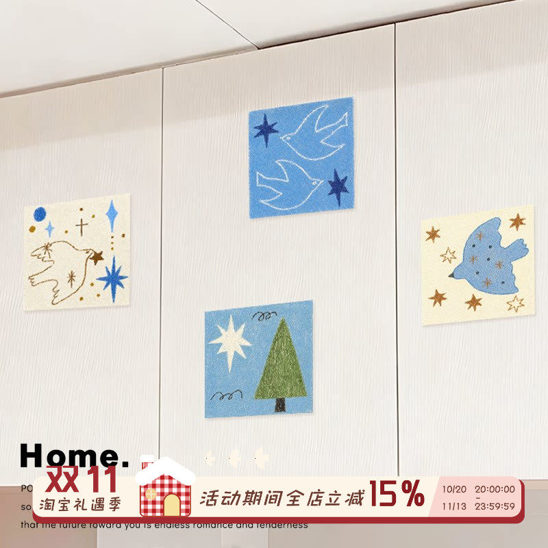 治愈森林家居软装贴画防油厨房柜门墙贴家用遮丑装饰创意橱柜贴纸