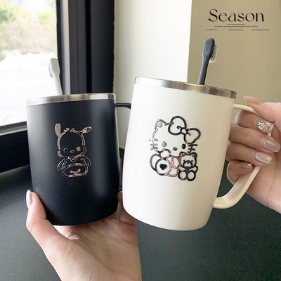 一家三口不锈钢防霉抗菌漱口杯