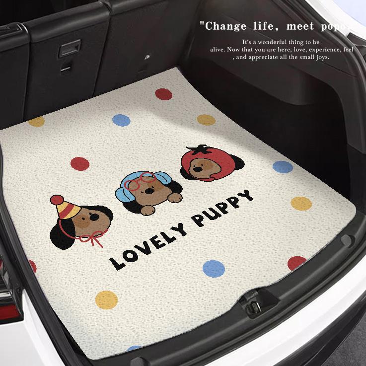 可爱腊肠汽车后备箱垫耐脏防滑垫