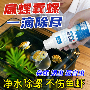 鱼缸除螺剂专用灭螺鱼安鱼缸去螺清理蜗牛水蛭涡虫囊苹果螺克星
