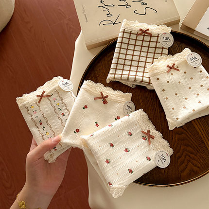 内裤女2025新款纯棉女士内裤7A抗菌加长裆透气亲肤弹力全棉少女