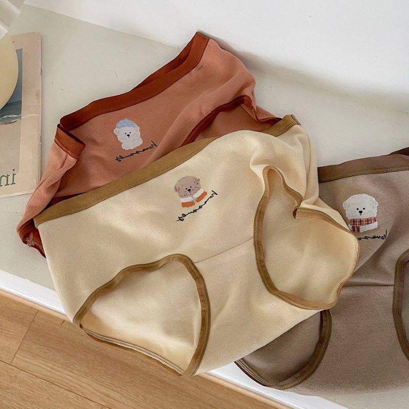 内裤女生性感女孩磨毛内裤女可爱小熊中腰女内裤纯棉裆一条装少女,女士内衣/男士内衣/家居服,女三角裤,淘宝优惠券,粉丝福利购,淘宝优惠卷