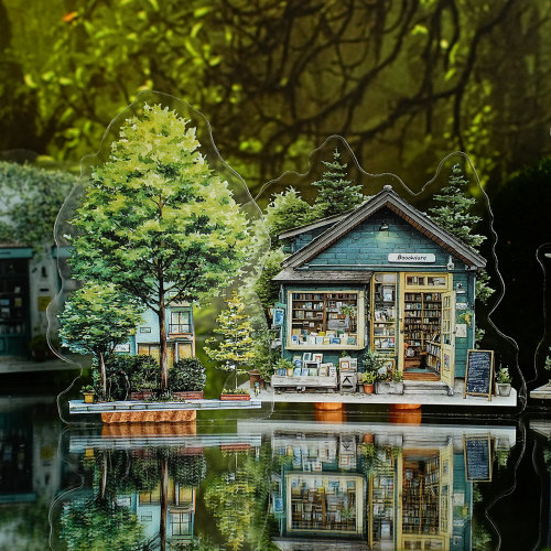 小镇时光PET贴纸包街巷造景贴画