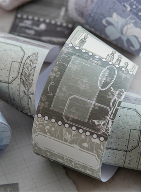 陌墨微光浅叙模切胶带盐系复古礼物装饰贴可书写手帐拼贴素材贴纸