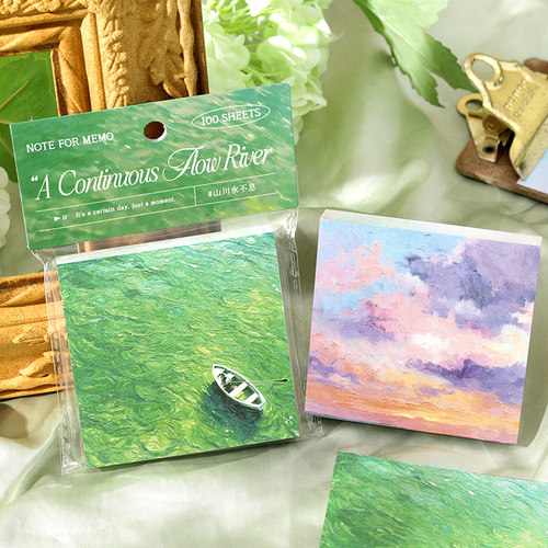 自然之诗100张便签本手帐素材纸