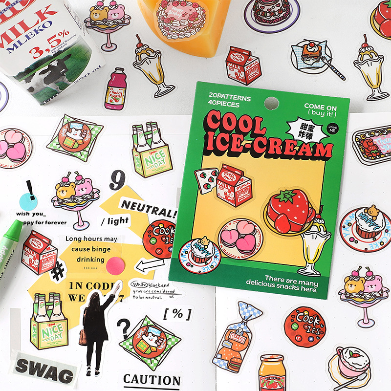 复古派对手账贴纸包零售小物贴画