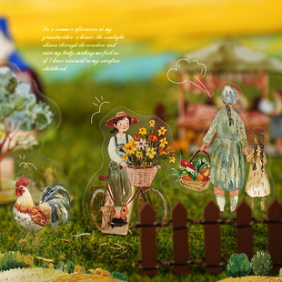 外婆家的夏天PET贴纸包怀旧治愈乡间田园日常手帐拼贴造景素材贴