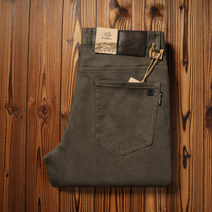 厚款 休闲裤 五袋款 直筒宽松男士 内磨毛斜纹肌理高端男款 2025秋冬季