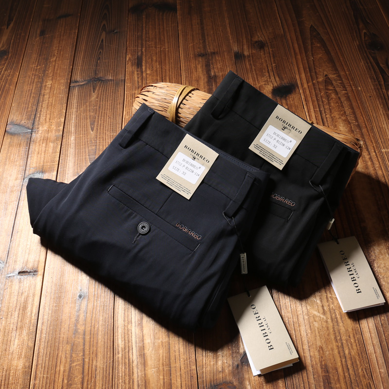 夏天超薄透气直筒宽松商务休闲裤