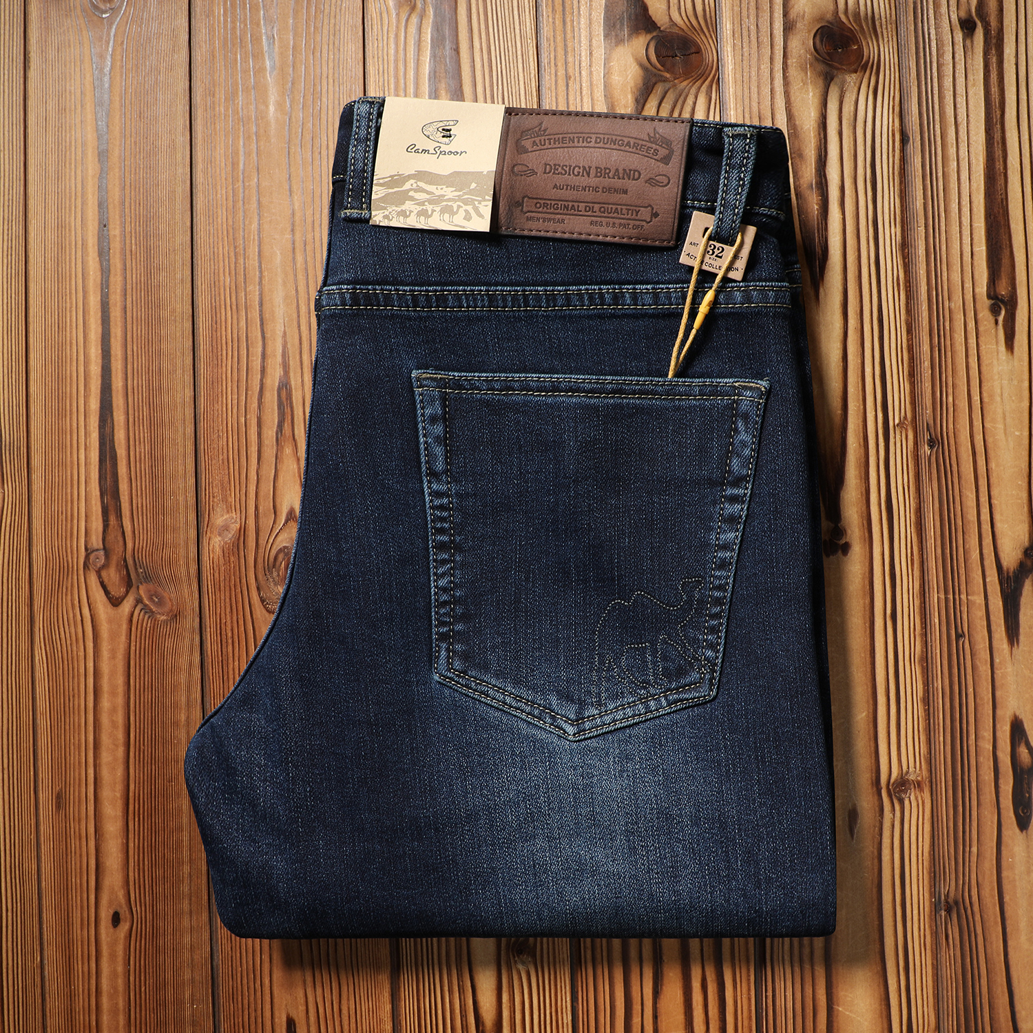 冬季加厚保暖直筒宽松加绒牛仔裤