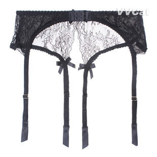 欧美高档蕾丝金属夹四勾吊袜带调节腰围长统袜高筒袜百搭通用包邮