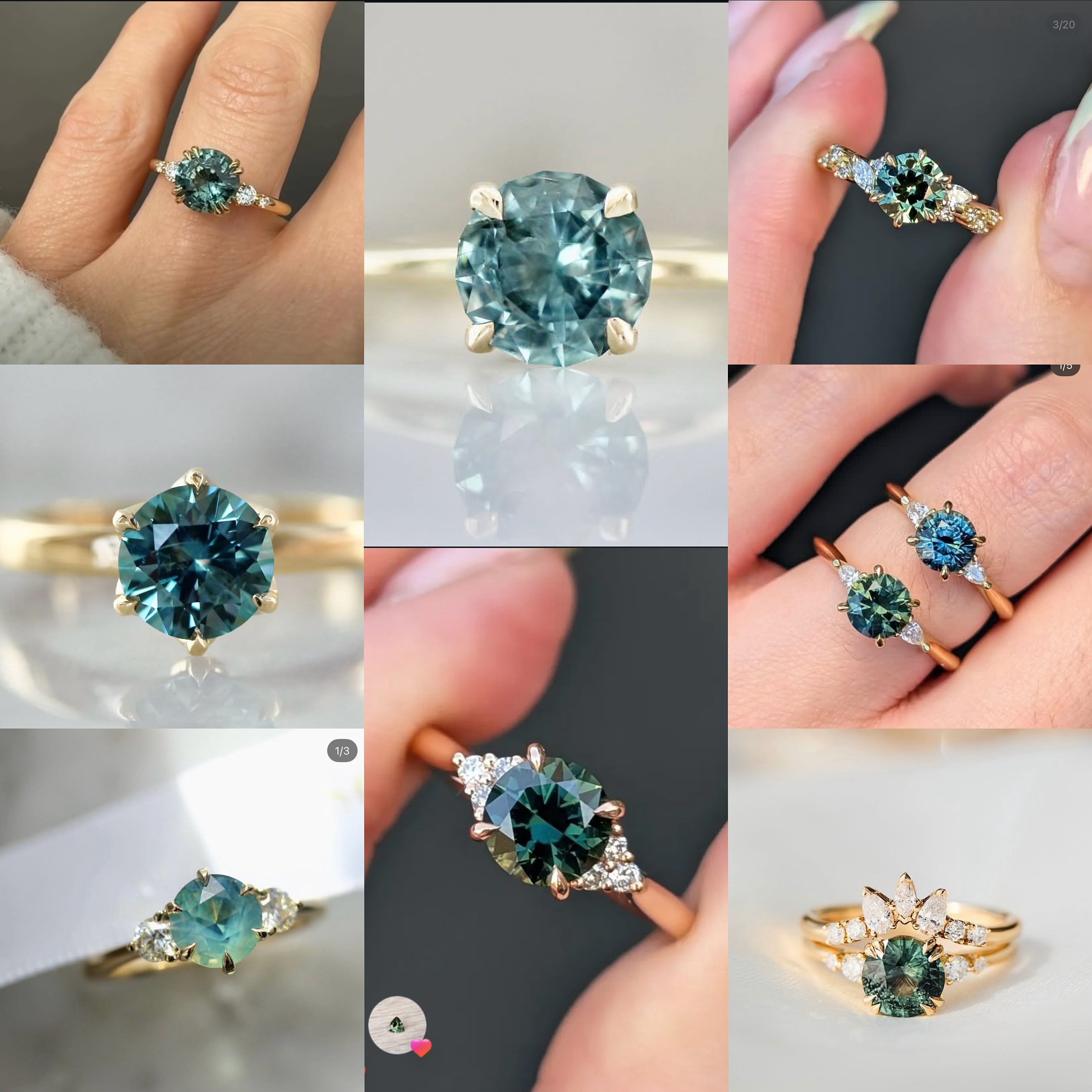 天然无烧圆形蓝宝石裸石花色蓝绿彩色镶18k黄白金银戒指吊坠首饰,珠宝/钻石/翡翠,裸石,淘宝优惠券,粉丝福利购,淘宝优惠卷