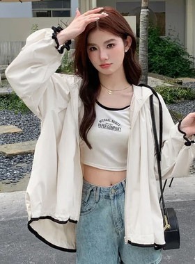 2025新款时尚仙女防晒衣女夏季长袖外穿薄外套韩版宽松透气防晒服