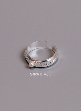 开口可调节极简指环银色圆形