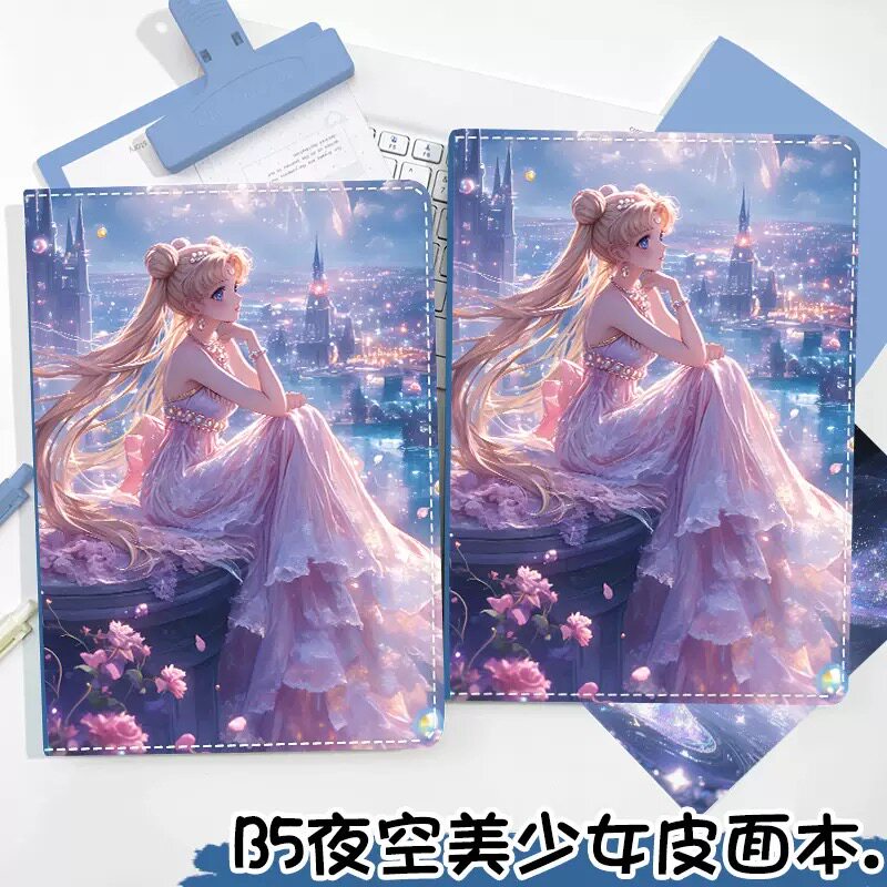 新款卡通美b5笔记本日记本记事本手账本动漫美彩页本