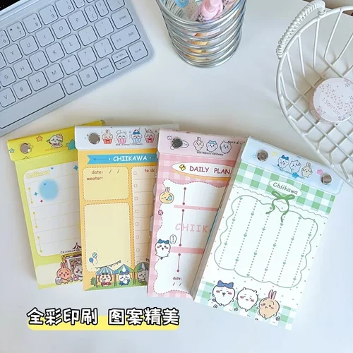 A6活页本亚克力吉伊卡哇100张计划板夹便签本高颜值A7便签纸笔记