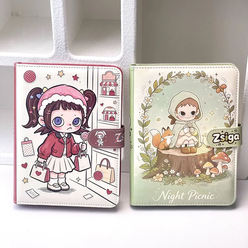 新款嘎子姐zsigaA5活页卡册笔记本印花本子全彩页日记本手账