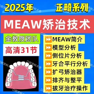 25年新正畸MEAW矫治技术金贞一妙多曲方丝弓正畸高清视频课程