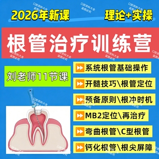 26年根管治疗视频课程C型根管弯曲根管根尖屏障MB2理论实操