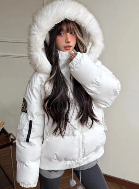 棉服女羽绒服2026冬季新款宽松派克服ins学院风短款保暖棉衣外套