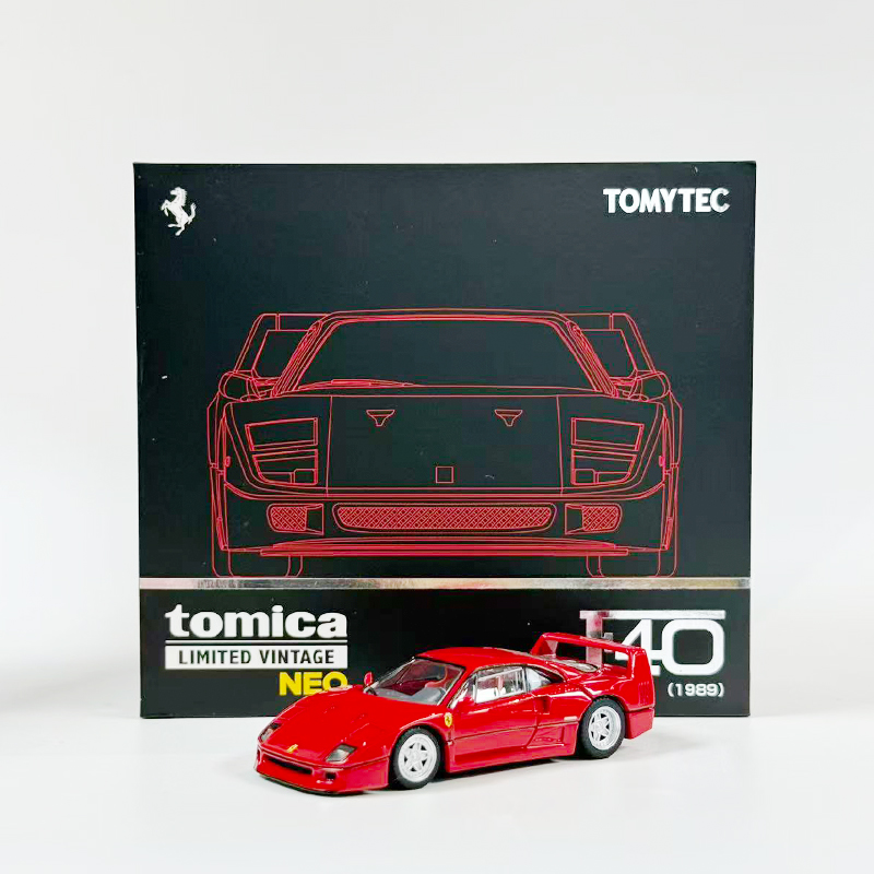 TLV合金法拉利F40红色小车