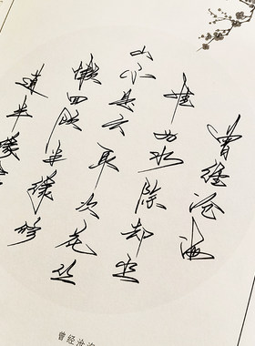 钢笔硬笔临摹字帖行草连体字