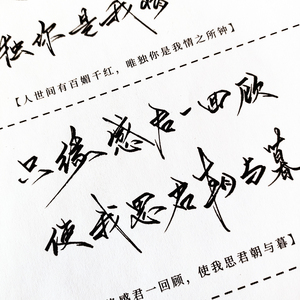 钢笔硬笔书法行书练字帖霸气