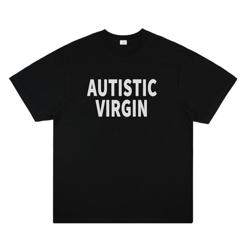 AUTISTIC VIRGIN 美式标语slogan印花短袖个性小众设计辣妹T恤潮