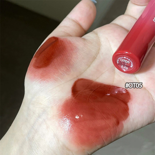 into you开盖唇釉ot02桃尖女镜面水光果汁唇彩唇蜜口红唇泥显白05