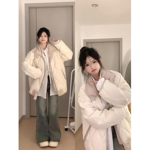 300斤胖mm大码女装复古设计感棉服女冬季新款时尚百搭菱格外套潮