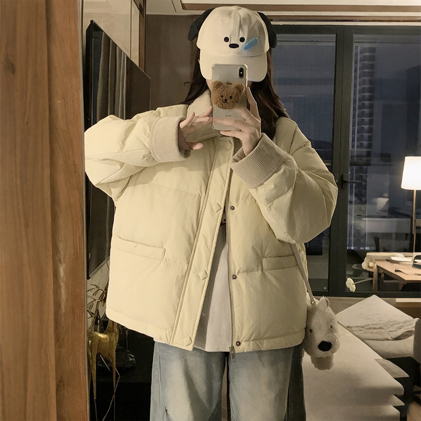 大码女装胖mm韩版宽松翻领棉服女加厚保暖面包服设计感棉袄外套潮,女装/女士精品,大码棉服,淘宝优惠券,粉丝福利购,淘宝优惠卷