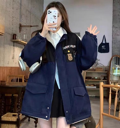 2-300斤羊羔绒设计感棉衣外套